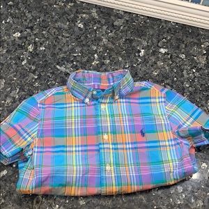 Ralph Lauren boys plaid short sleeve button up.